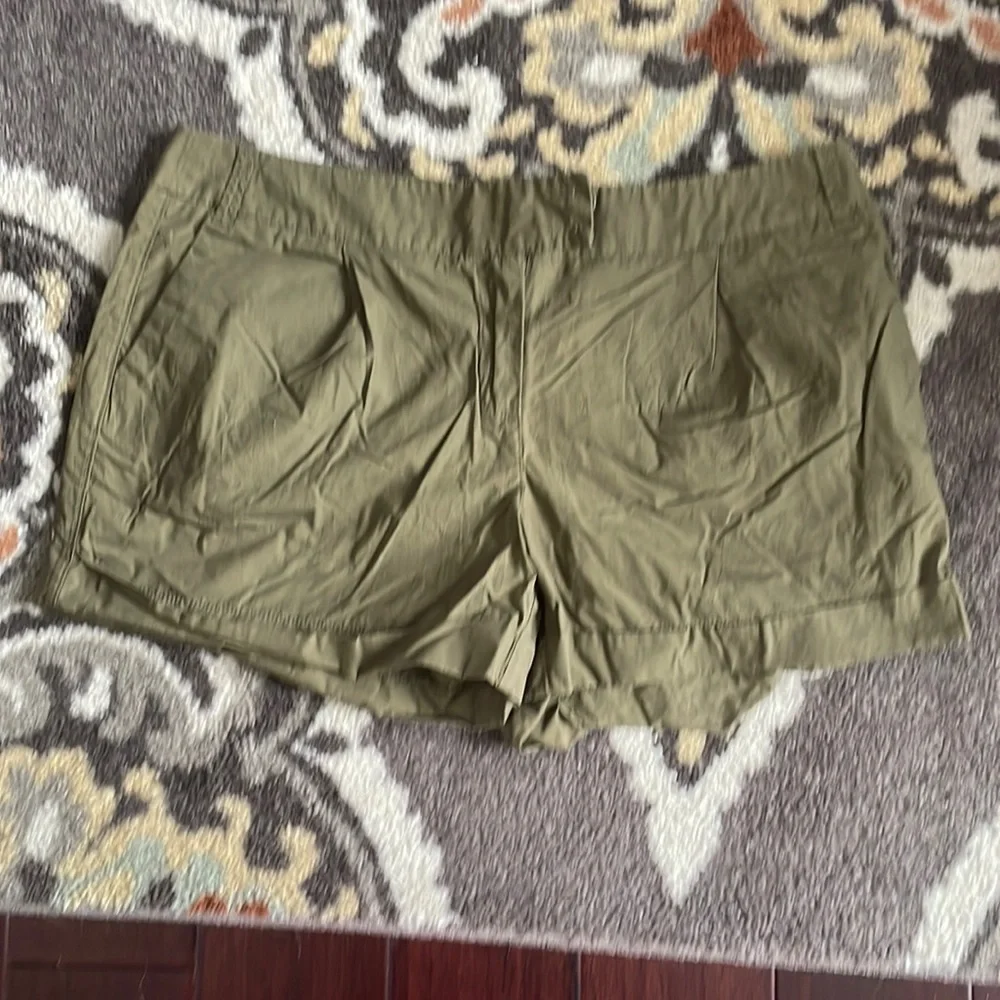Olive Cuffed Shorts - Picture 1 of 5